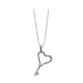 14K White Gold 0.12 ct. Diamond Key to My Heart Pendant with Chain
