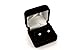 14k White Gold 4mm Princess Square Solitaire Basket Set Stud Earrings with Screw Back