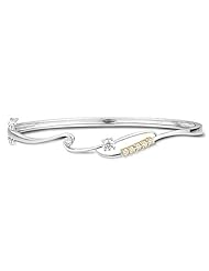 0.41 Cts Diamond Bangle in 18K Two Tone Gold