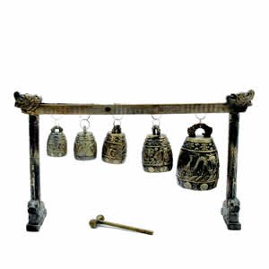 MusicalInstruments: Musical Instruments. Little Meditation Desktop Gongs, Set of Five