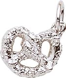 Pretzel Charm, Sterling Silver
