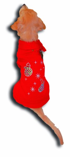 Dogs Kingdom DKSNOWMPUL Pullover Snowman mit Pailletten und Schal, rot, Gr. 60 cm R&uuml;ckenl&auml; Preisvergleich