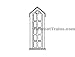 Grandt Line HO Scale Peaked Double-Hung Church/Residence Window 11-Pane (8/ Pkg.)