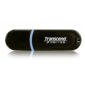 Transcend JetFlash V30 - USB flash drive - 1 GB - Hi-Speed USB - blue