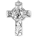 Fine Pewter Saint Rita 5-inch Wall Cross and Prayer Card