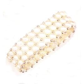 Sterling Silver White Freshwater Pearl Bracelet
