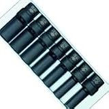 7 Piece 3/8in. Drive Deep SAE Universal Socket Impact Set