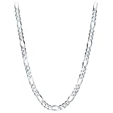 14k White Gold 2.6mm Figaro Chain Necklace, 20