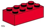 Eigenschaften LEGO 3462 / Lego Service 3462 - Steine, rot, 2x4 Noppen, 50 Stück