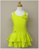 Girl and Company *Escape* Miami Chartreuse Dress With Flowers