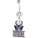 NBA Milwaukee BUCKS Crystalline Gem Belly Ring