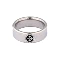 Mens NFL Titanium Logo Ring - Steelers