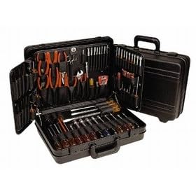 Xcelite TCMB100ST, Black Polyethylene Attache Tool Case, with Tools