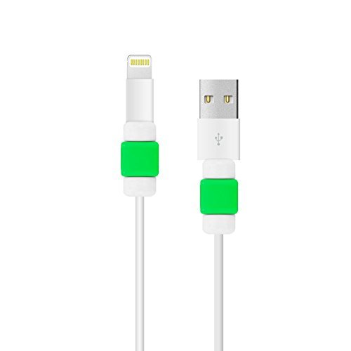 BUTEFO 2 Pieces Charging Cable Protector Saver Lightning Saver Protective For iPhone 5 ,5s ,6 , 6 Plus (Green)