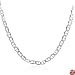 Sterling Silver Flat Mariner Link Necklace 24