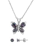 Sets -Chain, Pendant and Earrings - Butterfly
