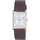 Ladies/Womens Classic Large Purple Rectangular Watch-Long 16-20cm Strap (R0120.07.1)