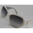 Coach Sunglasses, April S444, Ivory Frame/ Fade Grey Lenses/ Crystal Flower Detail