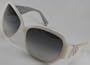Coach Sunglasses, April S444, Ivory Frame/ Fade Grey Lenses/ Crystal Flower Detail
