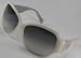 Coach Sunglasses, April S444, Ivory Frame/ Fade Grey Lenses/ Crystal Flower Detail