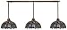 Toltec Pool Table Light Black Copper Pendant 16 Blue Mosaic Tiffany