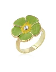 Light Green Enamel Floral Ring