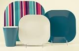 Siena 16 Piece Dinnerware Set 11 Color: Chilling Fusion/Neptune Blue/Arctic White