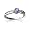 14K White Gold Round Genuine Tanzanite Filligree Ring Size 4