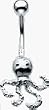.925 sterling silver Octopus belly ring