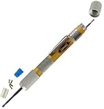 Commando Precision Pocket Optical Eyeglass Screwdriver with 2 Flat Screwdriver Blades Plus 4 Assorted Screws, All Items Stored Inside Gold Anodized Handle for Carrying in Pocket or Purse