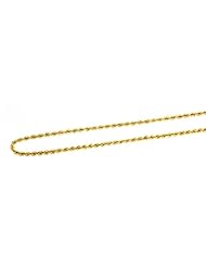 10K Yellow Gold Hollow Rope Twist Diamond Cut Chain Necklace 18" 2.2 Grams 2.25MM