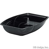 Rectangular Ribbed Bowl, 9'' x 12'', Black, 12 per case., 12/CS