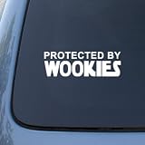Protected By Wookies - Car, Truck, Notebook, Vinyl Decal Sticker #2621 | Vinyl Color: White
