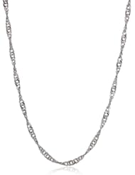 Sterling Silver Italian Singapore Chain Necklace