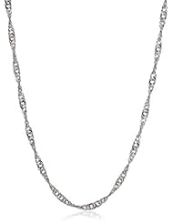 Sterling Silver Italian Singapore Chain Necklace
