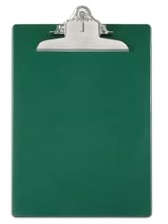 Saunders Recycled Plastic Clipboard, 1-Inch Capacity, Holds 8.5 x 12 Inches, Green (21604)
