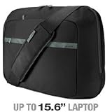 Belkin F8N112ttKSG Nylon Case Messenger Laptop - fits 15.6-Inch Notebooks (Black/Soft Grey)