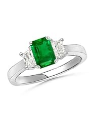 Emerald Cut Emerald Diamond Ring (The Trapeze Ring)