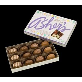 Asher's Petite Easter Eggs Assortment Coconut Cream, Butter Cream, Marshmallow Gift Box (8 Oz)