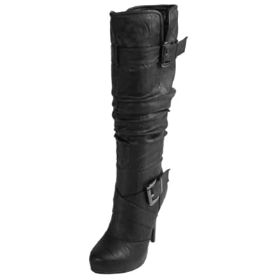 Brinley Co Womens High Heel Strappy Boots