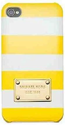 New MK Designer iPhone 5/5s Case Yellow And White Stripe Retail Box And Tags (Discontinued By The Manufacturer)