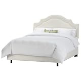 Skyline Furniture Shirred Notched Upholstered Low Profile Bed Velvet White SKY221 161 31F1pEka24L. SL160 Skyline Furniture Shirred Notched Upholstered Low Profile Bed Velvet White SKY221 161