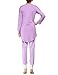 VENTELAN Women Long Sleeve Heart Printed Sleepwear Korean Fashion Pajamas Set