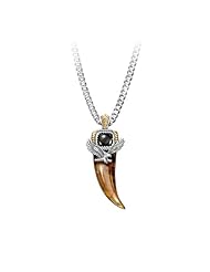Majestic Power Genuine Tigers Eye And Black Onyx Eagle Talon Pendant Necklace by The Bradford Exchange