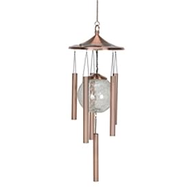 WindLights Solar Wind Chime- Copper Finish