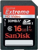 SanDisk Extreme SDHC 16GB Class 10 Speicherkarte 