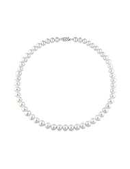 Sterling silver 7-7.5 MM Freshwater Cultured Pearl Strand, 16"