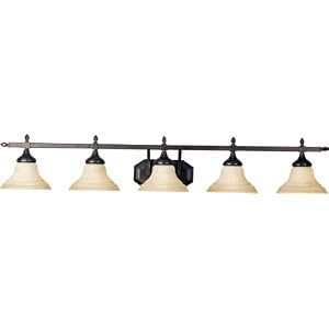Maxim Lighting 10161WSOI South Bend 5-Light Bath Vanity, Oil Rubbed Bronze with Wilshire... by 