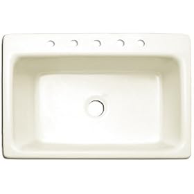 Peachtree Forge PF15 Pembroke Kitchen Sink, 5-Hole, Biscuit by Peachtree Forge