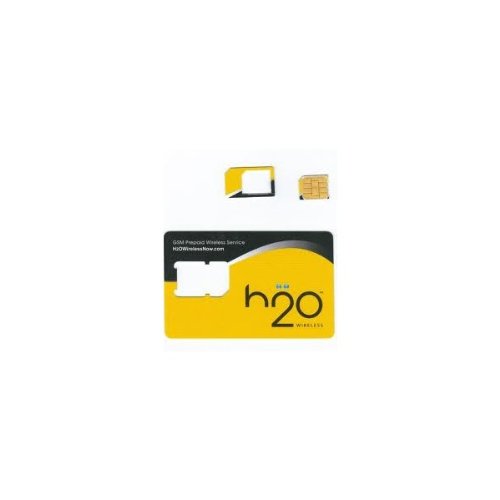H2O Wireless Direct Dialing GSM Micro Sim Card Starter Kit for iPhone 4 or 4S AT&T Network Prepaid - Lowest Rate Nationwide, No Contract